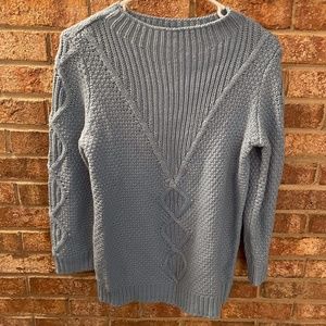 Blue knitted Chunky Sweater High Quality